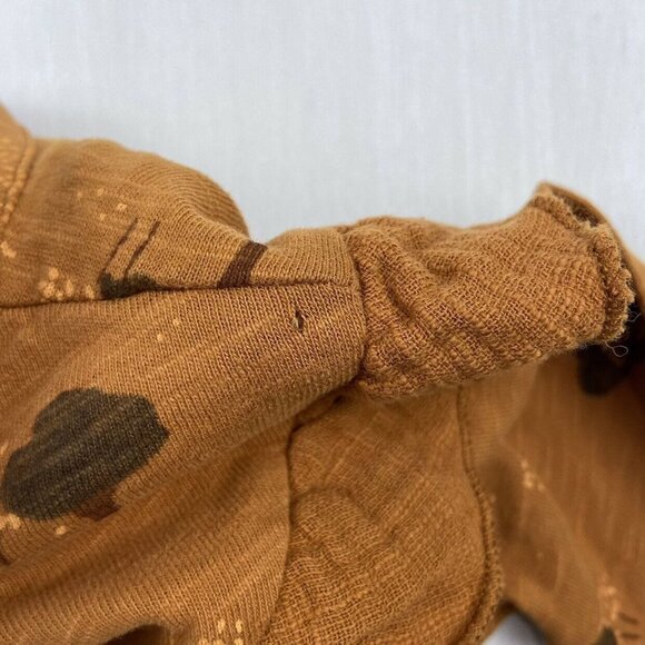 NWOT* Play Up Portugal Organic Cotton Ruffle Top in Warm Brown (9m) - Picture 5 of 10